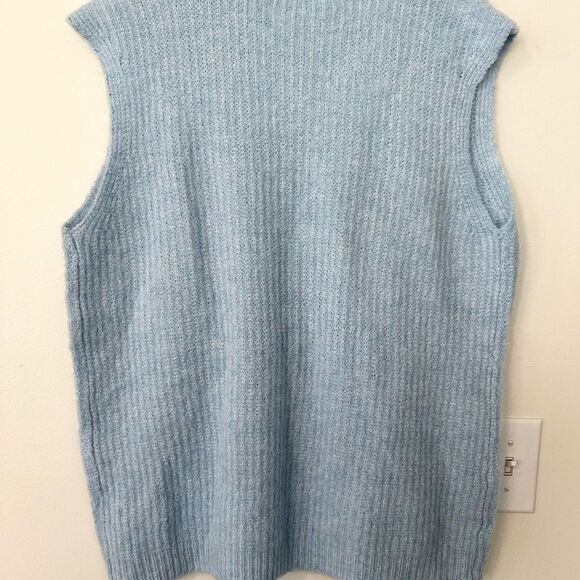 Vero Moda Powder Blue Vest Sweater M - Picture 4 of 6